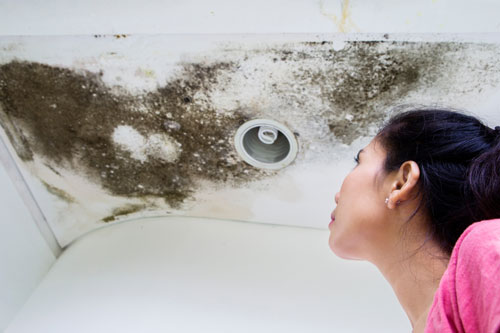 woman finding mold
