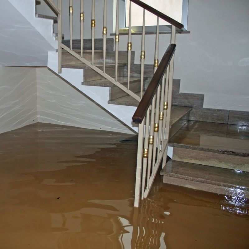 flooded home