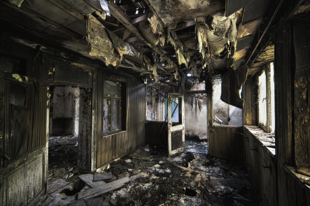 house fire aftermath - fire damage restoration Charlotte