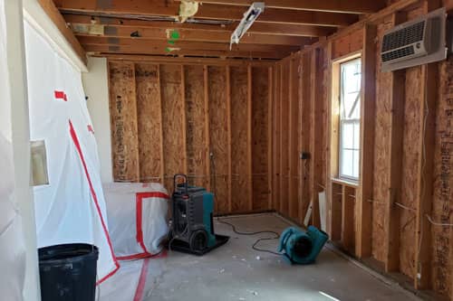 drying out an unfinished home with dryers