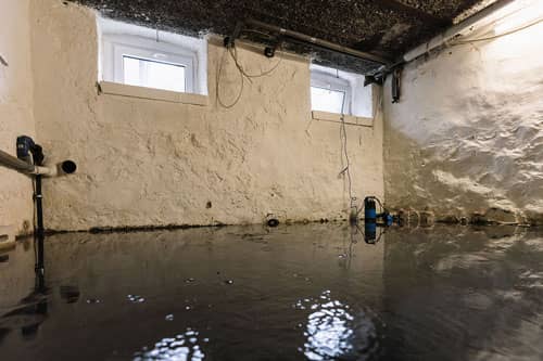 flooded basement