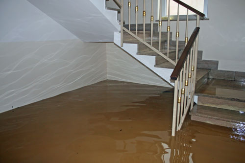 flooded staircase