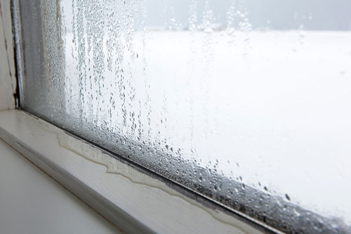 water condensation on window
