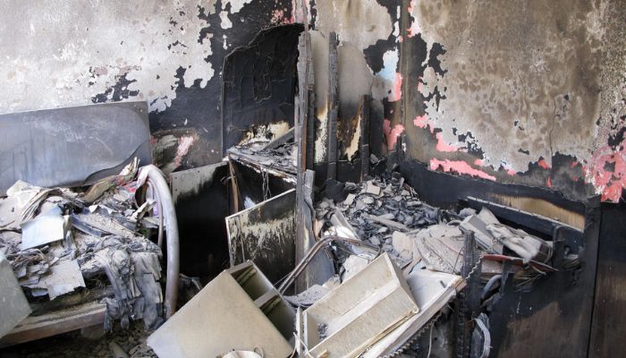 fire damaged house - fire damage restoration carrollton